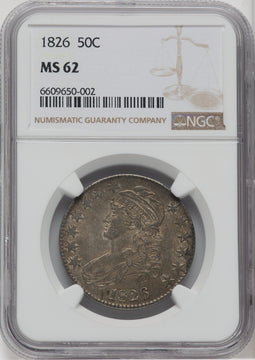 1826 50C Bust Half Dollar NGC MS62