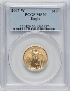 2007-W $10 Quarter-Ounce Gold Eagle PCGS MS70