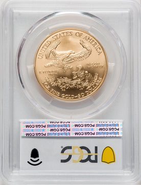2007-W $50 One-Ounce Gold Eagle Burnished St. of Liberty PCGS SP70