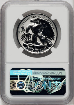 2019-W $25 Palladium Reverse Proof First Strike Mike Castle Signature NGC PF70