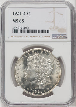 1921-D $1 Morgan Dollar NGC MS65