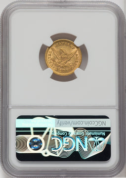 1853 $2.50 Liberty Quarter Eagle NGC MS61