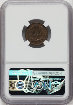 1871 1C BN Indian Cent NGC AU50
