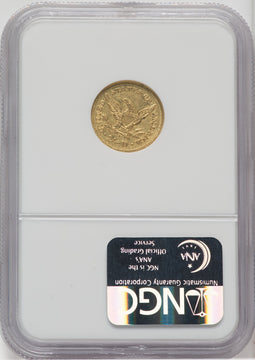 1850 $2.50 Liberty Quarter Eagle NGC AU50