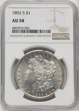 1892-S $1 Morgan Dollar NGC AU58