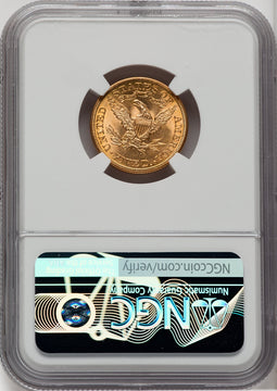 1905 $5 Liberty Half Eagle NGC MS65