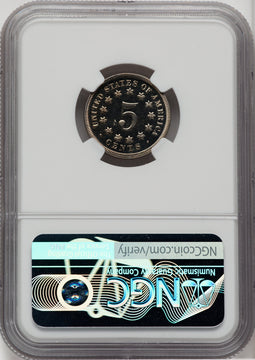 1869 5C Proof Shield Nickel NGC PR67