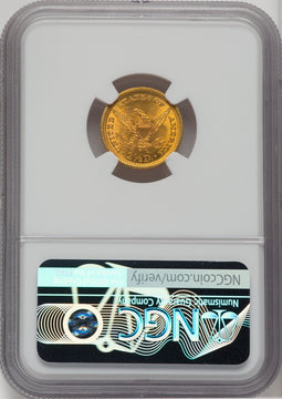 1898 $2.50 Liberty Quarter Eagle NGC MS63+