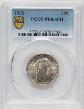 1925 25C FH Standing Liberty Quarter PCGS MS66