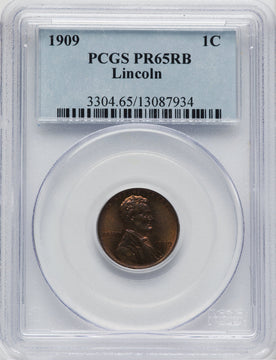 1909 1C Lincoln RB Proof Lincoln Cent PCGS PR65