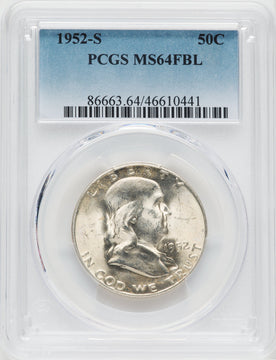 1952-S 50C FL Franklin Half Dollar PCGS MS64