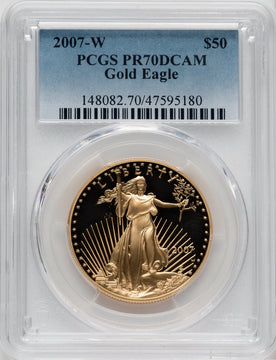 2007-W $50 One-Ounce Gold Eagle PCGS PR70