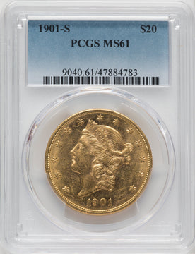 1901-S $20 Liberty Double Eagle PCGS MS61