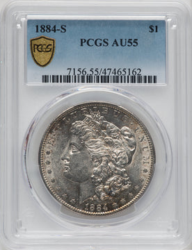 1884-S $1 Morgan Dollar PCGS AU55