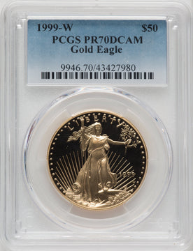 1999-W $50 One-Ounce Gold Eagle PCGS PR70