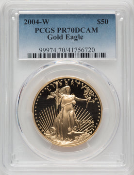 2004-W $50 One-Ounce Gold Eagle PCGS PR70
