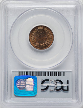 1873 1C Open 3 RD Indian Cent PCGS MS64