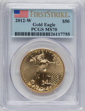 2012 $50 One-Ounce Gold Eagle PCGS MS70