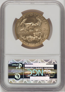 2011-W $50 One-Ounce Gold Eagle 25th Anniversary First Strike NGC MS70