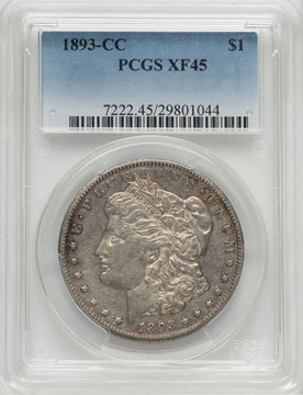 1893-CC $1 Morgan Dollar PCGS XF45