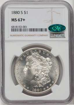 1880-S $1 CAC Morgan Dollar NGC MS67+