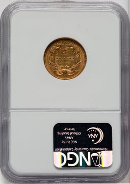 1854 $3 Three Dollar Gold Pieces NGC AU55