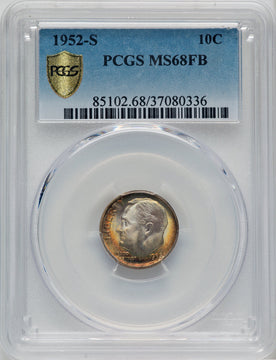 1952-S 10C FB Roosevelt Dime PCGS MS68