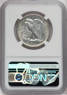 1919-D 50C Walking Liberty Half Dollar NGC AU58
