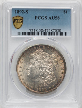 1892-S $1 Morgan Dollar PCGS AU58