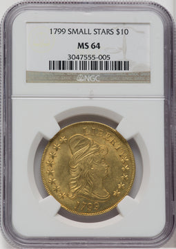 1799 $10 Sm Obv Stars Early Eagle NGC MS64
