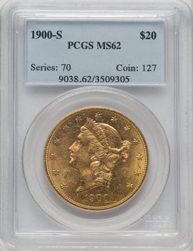 1900-S $20 Liberty Double Eagle PCGS MS62 (763621018)