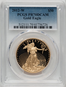 2012-W $50 One-Ounce Gold Eagle PCGS PR70