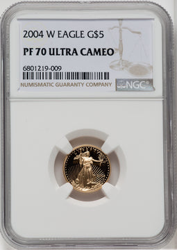 2004-W $5 Tenth-Ounce Gold Eagle NGC PF70
