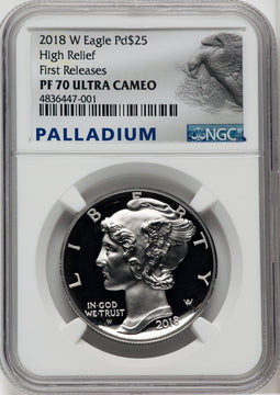 2018-W $25 Palladium First Strike NGC PF70 (763753002)