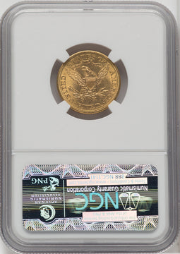 1908 $5 Liberty CAC Liberty Half Eagle NGC MS64+