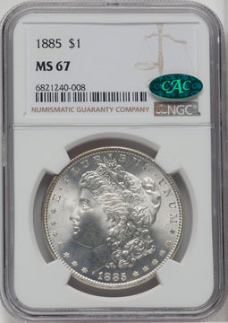 1885 $1 CAC Morgan Dollar NGC MS67