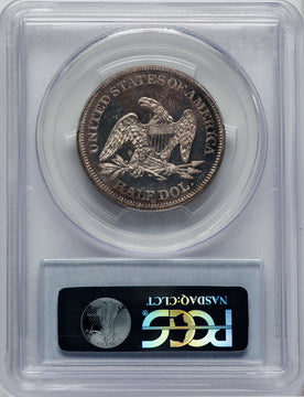 1865 50C CA CAC Proof Seated Half Dollar PCGS PR66