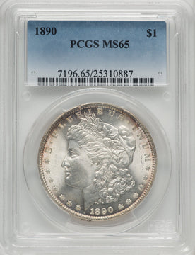 1890 $1 Morgan Dollar PCGS MS65