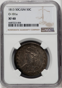 1813 50C O-101a Bust Half Dollar NGC XF40