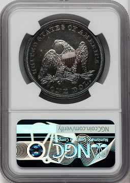1861 S$1 Seated Dollar NGC AU55