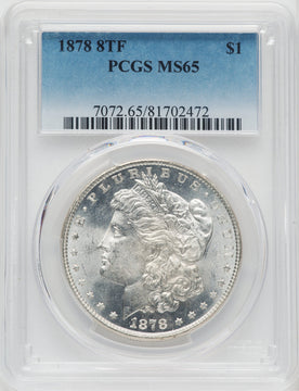 1878 8TF $1 Morgan Dollar PCGS MS65