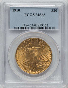 1910 $20 Saint-Gaudens Double Eagle PCGS MS63 (505389200)