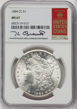 1884-CC $1 Morgan Dollar NGC MS67 (759990009)