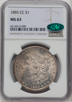 1885-CC $1 CAC Morgan Dollar NGC MS63