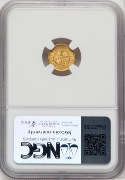 1853 G$1 Gold Dollar NGC MS66 (764629003)