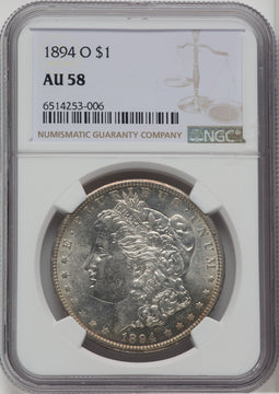 1894-O $1 Morgan Dollar NGC AU58