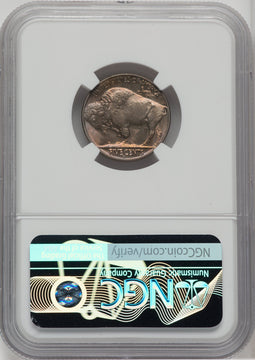 1937-D 5C Three-Legged FS-901 Buffalo Nickel NGC MS66