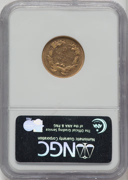 1859 $3 Three Dollar Gold Pieces NGC AU53