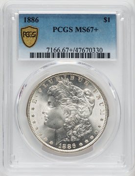1886 $1 Morgan Dollar PCGS MS67+