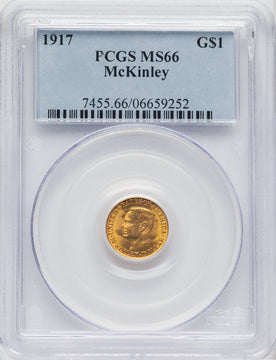 1917 G$1 McKinley Commemorative Gold PCGS MS66